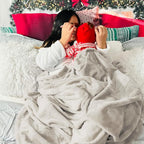 Bedsure GentleSoft Fleece Blanket King Size Linen - Image 6