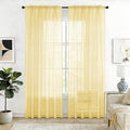 SpaceDresser Check Sheer Curtains 108 Inches Long by SpaceDresser