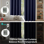 Simplebrand Ava Navy Blue Short 36 Inches Blackout Curtain 2 Panels Set - Image 6
