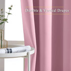 NICETOWN Crystal Pink Blackout Curtains - Image 3