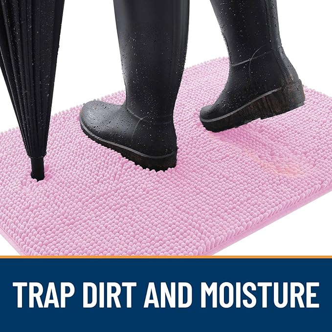 OLANLY Dog Door Mat for Muddy Paws 47x32, Super Absorbent Chenille Mud Mat | - Image 2
