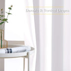 NICETOWN Long White Curtains for Patio - Image 5