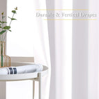 NICETOWN Long White Curtains for Patio - Image 4