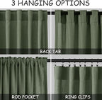Linen Curtains 40 Inch Length 2 Panels - Image 2