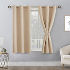 Short Blackout Curtains for Bedroom, 42 x 45 Inch, 2 Panels | Thermal Insulated - Image 8