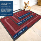 OLANLY Front Door Mat Outside 71x47, All-Season Heavy-Duty Rubber Doormat | - Image 2
