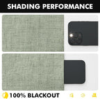 MIULEE 100% Blackout Linen Curtains 42 x 96 Inch Sage Green 2 Panels | Thermal - Image 7