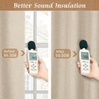 84 Inch Length 100% Blackout Linen Curtains - Image 5