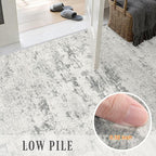 5x8 Area Rug Living Room: Modern Washable Indoor Soft Carpet Gray | - Image 8