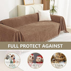 MYSKY HOME Loveseat Cover Camel Couch Cover Sectional Couch Covers - Image 4
