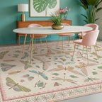 Floral Pink Rugs for Bedroom Girls 6x9 - Image 6