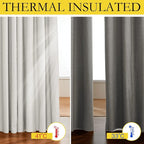 NICETOWN 100% Absolutely Blackout Linen Curtains - Image 5