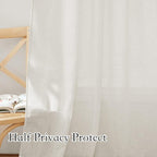 RYB HOME Linen Sheer Curtains - Image 4