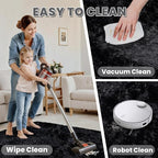 4x6 Fluffy Shag Area Rugs for Living Room Bedroom: Soft Plush Carpet Black | - Image 8