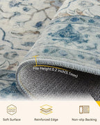 RELEANY Washable Area Rug, Runner 2'x5', Water Repellent, Pet Friendly - Image 4