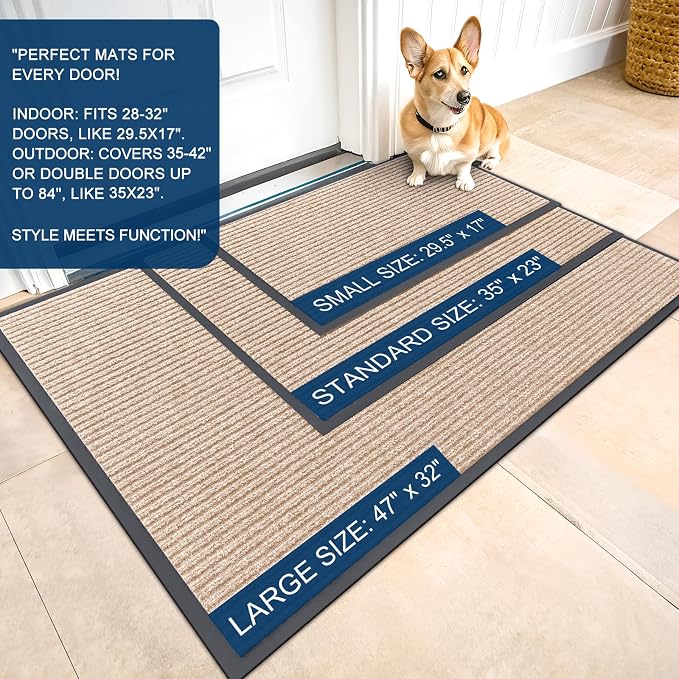 OLANLY Front Door Mat 71x23, Waterproof Heavy-Duty Indoor Outdoor Doormat | - Image 2