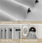 MIULEE Light Grey 40x72 Inch 100% Blackout Curtains - Image 7