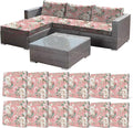 CALBODE 12 Pcs Stretch Outdoor Seat Cushion Covers, Washable Reusable, by CALBODE
