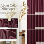 Burgundy Linen Curtains for Living Room 126 Inches Long Light Filtering Semi - Image 3