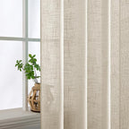 MIULEE Cream Linen Curtains 52x96 Inches Long - Image 5