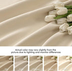 MIULEE Cream Beige Back Tab Blackout Curtains 52x80 Inch Length 2 Panel Set | - Image 8
