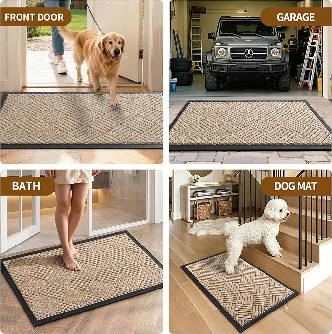 Front Door Mat, Heavy Duty Waterproof Doormat 47.5"x35.5", Stain Fade Resistant - Image 8
