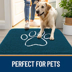 OLANLY Dog Door Mat for Muddy Paws 35x24, Paw Print Design Chenille Mud Mat | - Image 6