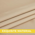 NICETOWN Room Darkening Draperies Curtains Panels, 2 Panels Biscotti Beige W52 - Image 5
