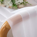 Sheer White Curtains 108" Inch Length 2 Panels Set, Light Filtering Soft Rod - Image 6