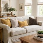 MIULEE Decorative Couch Throw Pillow Covers 20x20 Inch Gold 2 Pack | Mustard - Image 5