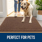 OLANLY Dog Door Mat for Muddy Paws 40x24, Super Absorbent Chenille Mud Mat | - Image 6