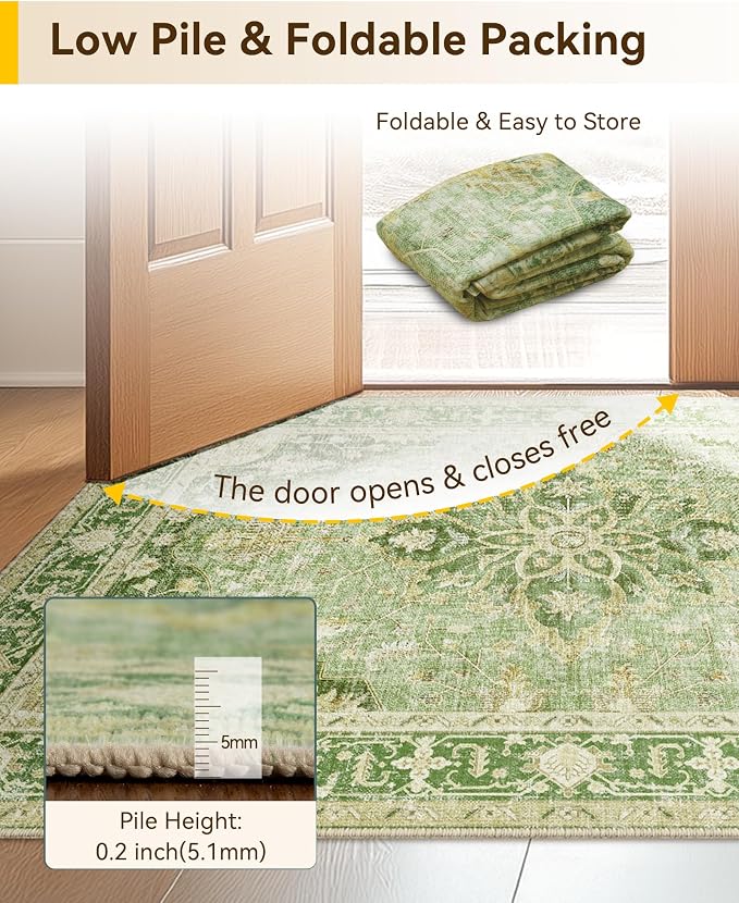 RELEANY Washable Area Rug, Large 10'x12', Water Repellent, Pet Friendly - Image 4