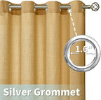 Light Filtering Faux Linen Curtains - Image 4
