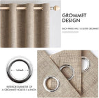 MIULEE 100% Blackout Linen Curtains - Image 4