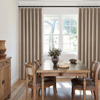 MIULEE Copper Brown Pinch Pleated 100% Blackout Linen Curtains 40x84 Inches | - Image 7