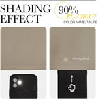 NICETOWN Taupe Blackout Curtains - Image 7