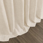 Cream Beige Linen Curtains for Living Room 98 Inches Long Light Filtering Semi - Image 9
