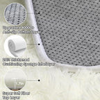 Cream White Runner Rugs for Bedroom Living Room, Ivory Fluffy 2x6 Area Rug | - Image 3