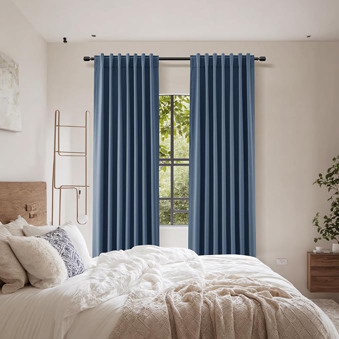 100% Blackout Curtains 108 Inch Length 2 Panels Set - Image 8