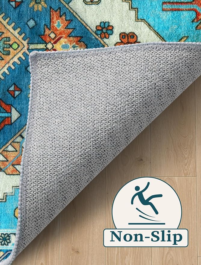 SERISSA 2'6"x10' Washable Non Slip Boho Runner Rug - Image 4