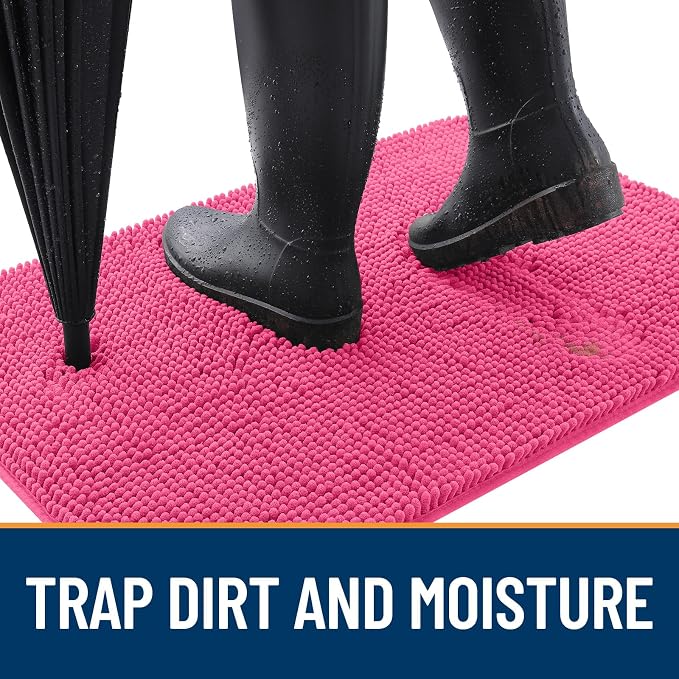 OLANLY Dog Door Mat for Muddy Paws 47x32, Super Absorbent Chenille Mud Mat | - Image 2