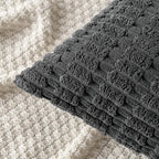 MIULEE Lumbar Corduroy Decorative Throw Pillow Covers 12x20 Dark Grey | Pack of - Image 5
