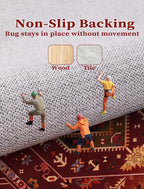 SERISSA 2x6 Washable Non Slip Boho Runner Rug - Image 4