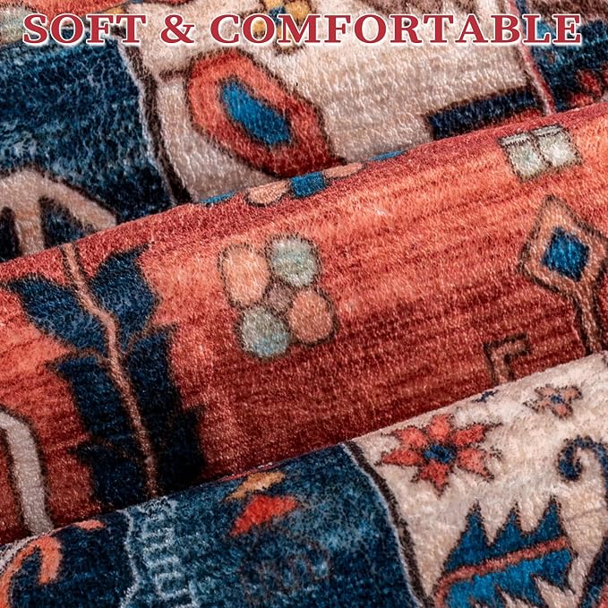 SERISSA 4x6 Washable Non Slip Boho Area Rug - Image 6