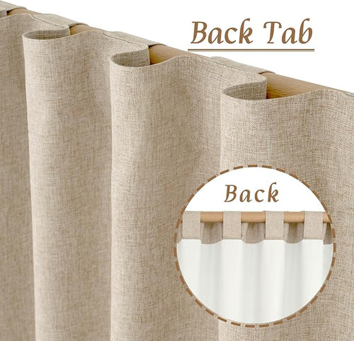 100% Blackout Linen Window Curtains - Image 2