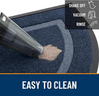 OLANLY Half Circle Front Door Mat Outside 35x23 All-Season Rubber Doormat | Blue - Image 7