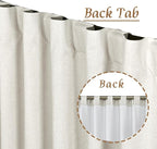 Linen Blackout Curtains for Bedroom 90 Inch - Image 6