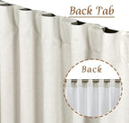 100% Blackout Short Linen Curtains 48 Inch Length - Image 6