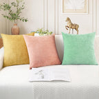 CaliTime Decorative Couch Throw Pillow Covers 26 X 26 Inches Grey Green | Pack - Image 5