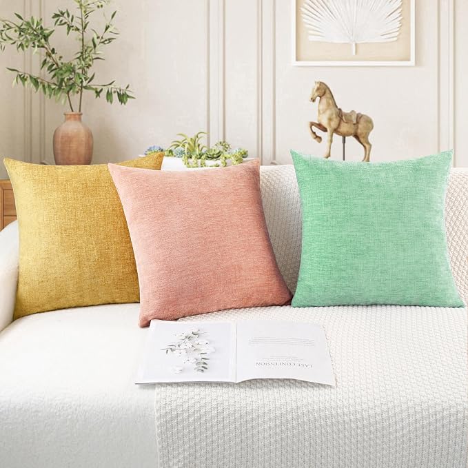 CaliTime Decorative Couch Throw Pillow Covers 26 X 26 Inches Grey Green | Pack - Image 5